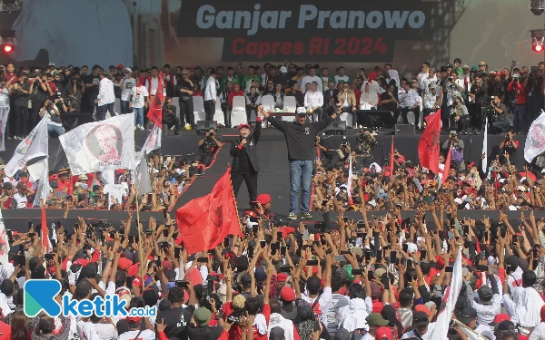 Capres Ganjar Pranowo Kampanye Akbar di Sidoarjo, Pendukung Teriak: Menang-Menang-Menang