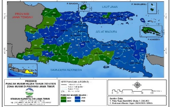 Thumbnail Berita - BMKG Juanda: Waspada Cuaca Ekstrem di Jatim hingga Awal Februari 2025