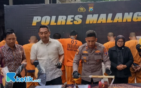 Thumbnail Berita - Polres Malang Sikat Aksi Premanisme Selama Operasi Pekat II Semeru 2025