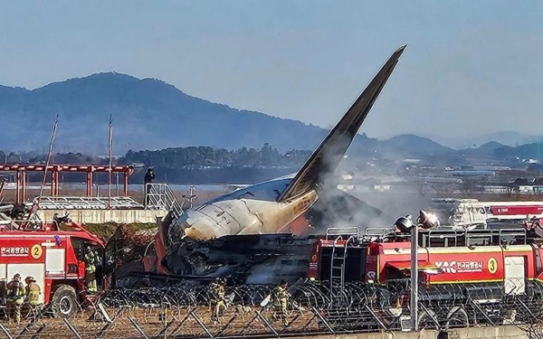 Thumbnail Pesawat Jeju Air Kecelakaan di Bandara Muan Korsel, 62 Orang Tewas