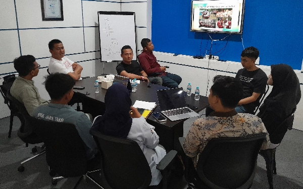 Foto Kunjungan redaksi pengurus DKD Kwarda Jatim pada Selasa (15/8/2023). (Foto: Mustopa/Ketik.co.id)