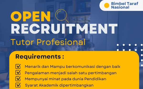 Les Nasional Buka Lowongan Tutor Profesional untuk Area Jatim, Ini Persyaratannya