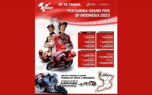 Thumbnail Ayo Nonton Mario Aji di Mandalika! Ini Daftar Harga Tiket GP Indonesia 2023