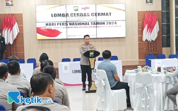 Sambut HPN 2024, Jurnalis Polres Malang Gelar Cerdas Cermat Antar Polisi