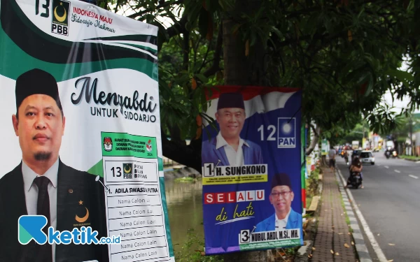 Bawaslu Sidoarjo dan Satpol PP Segera Bersihkan Poster dan Baliho Kampanye yang Melanggar