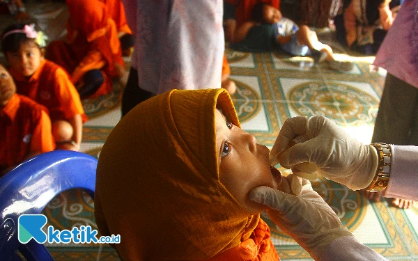 [Berita Foto] Antusiasnya Pelajar TK Dirgantara Ikut Imunisasi Polio