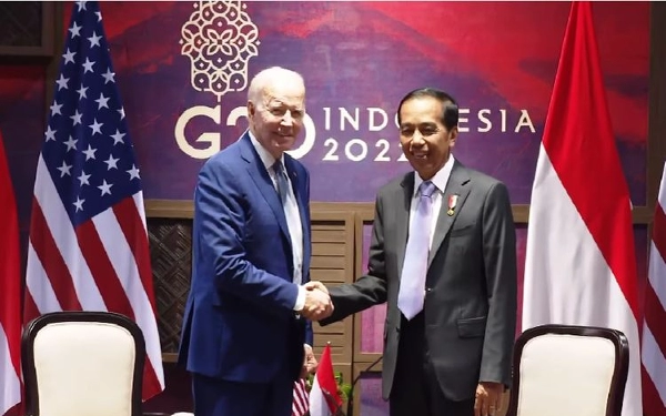 Thumbnail Lakukan Pertemuan Bilateral Pertama di Bali, Jokowi Temui Joe Biden