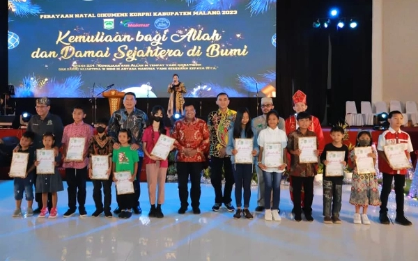 Hadiri Perayaan Natal Oikumene Korpri Kabupaten Malang, Wabup Didik Tebar Pesan Damai