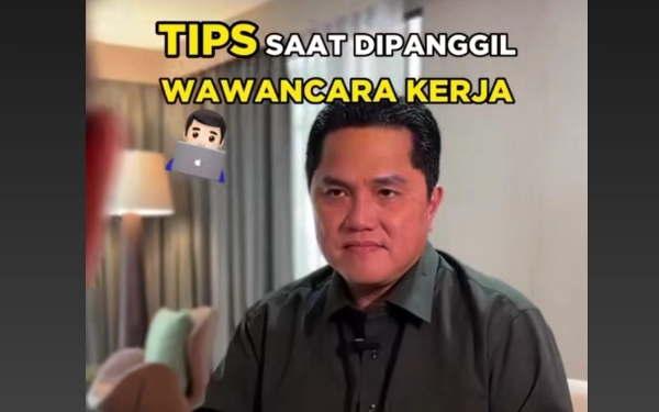 Thumbnail Berita - Catat! Erick Thohir Bocorkan Tips Sukses Wawancara Kerja di BUMN