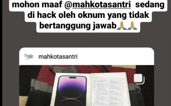 Thumbnail Waspada, Akun Instagram Ponpes An Nur 2 Putri di Malang Dihack, Modusnya Giveaway Penipuan