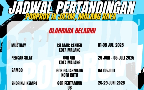 Thumbnail Berita - Ini Jadwal Lengkap dan Venue Porprov IX Jatim 2025 di Malang Raya