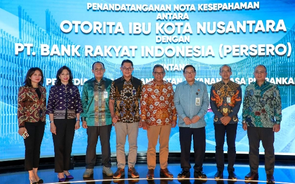 Foto Penandatanganan nota kesepahaman BRI dan OIKN di Jakarta (27/11/2024). (Foto: BRI)